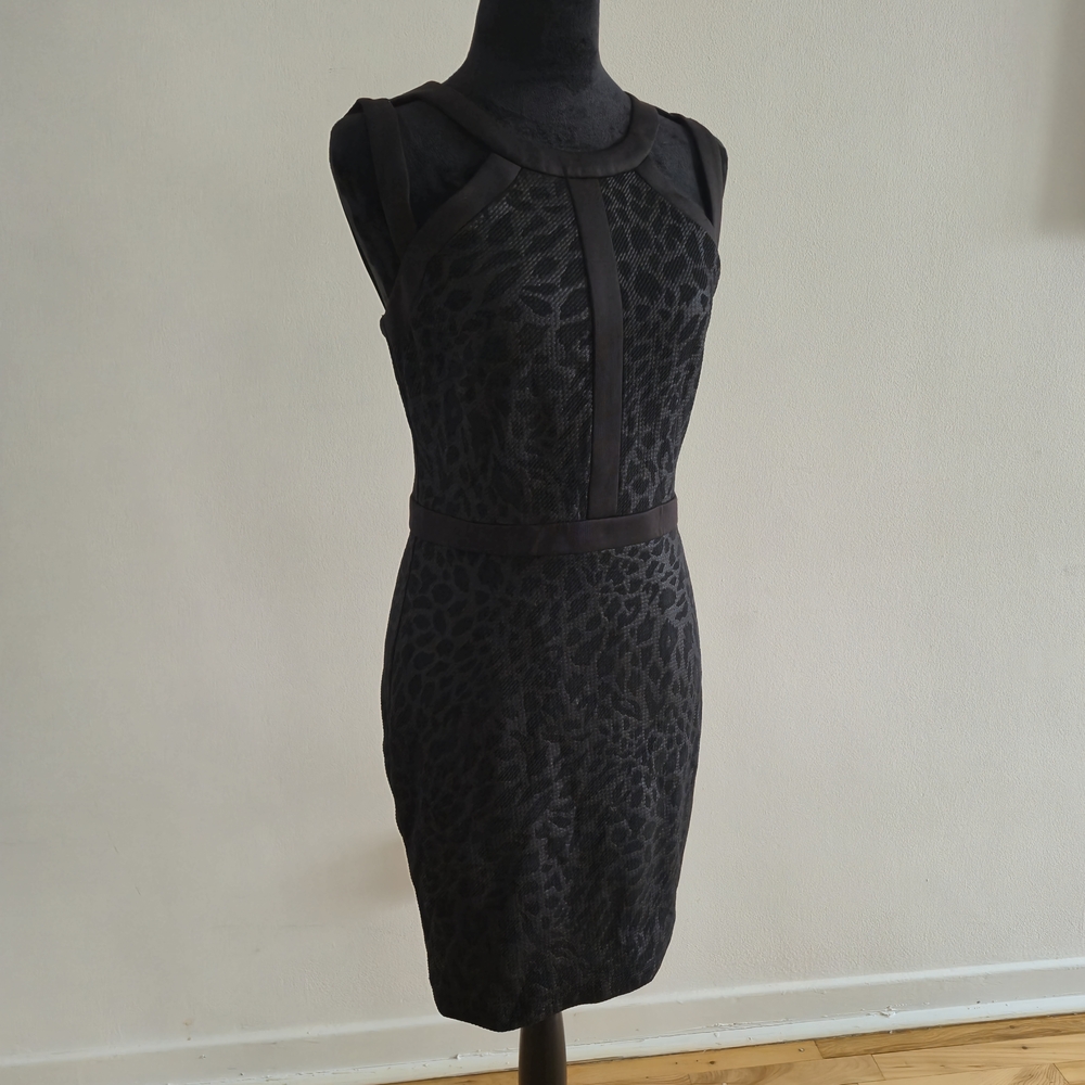 Guess Black Patterned Mini Dress